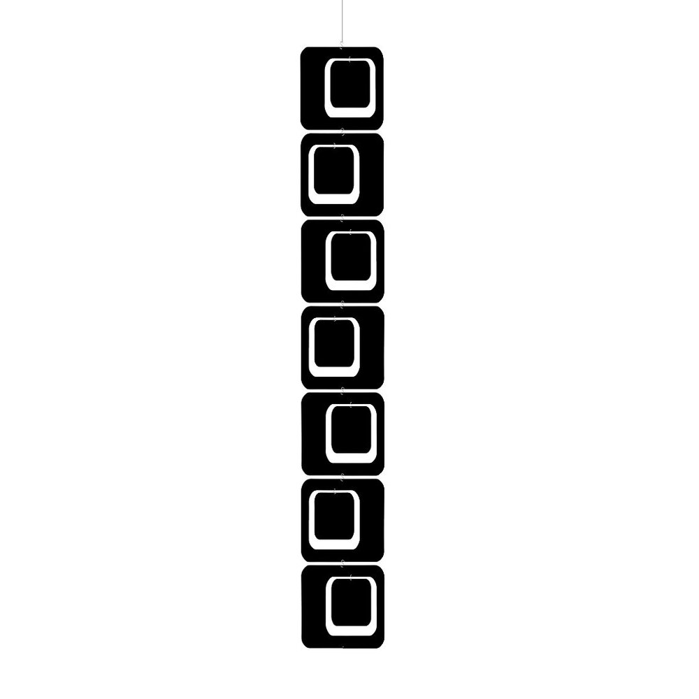 Black Coolsville Modern Hanging Kinetic Art Mobile